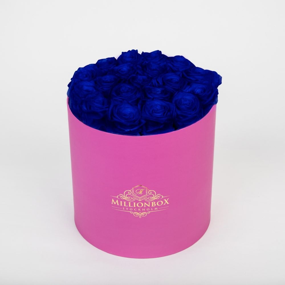 Lavinia Pink with Blue Rose | Millionbox.se