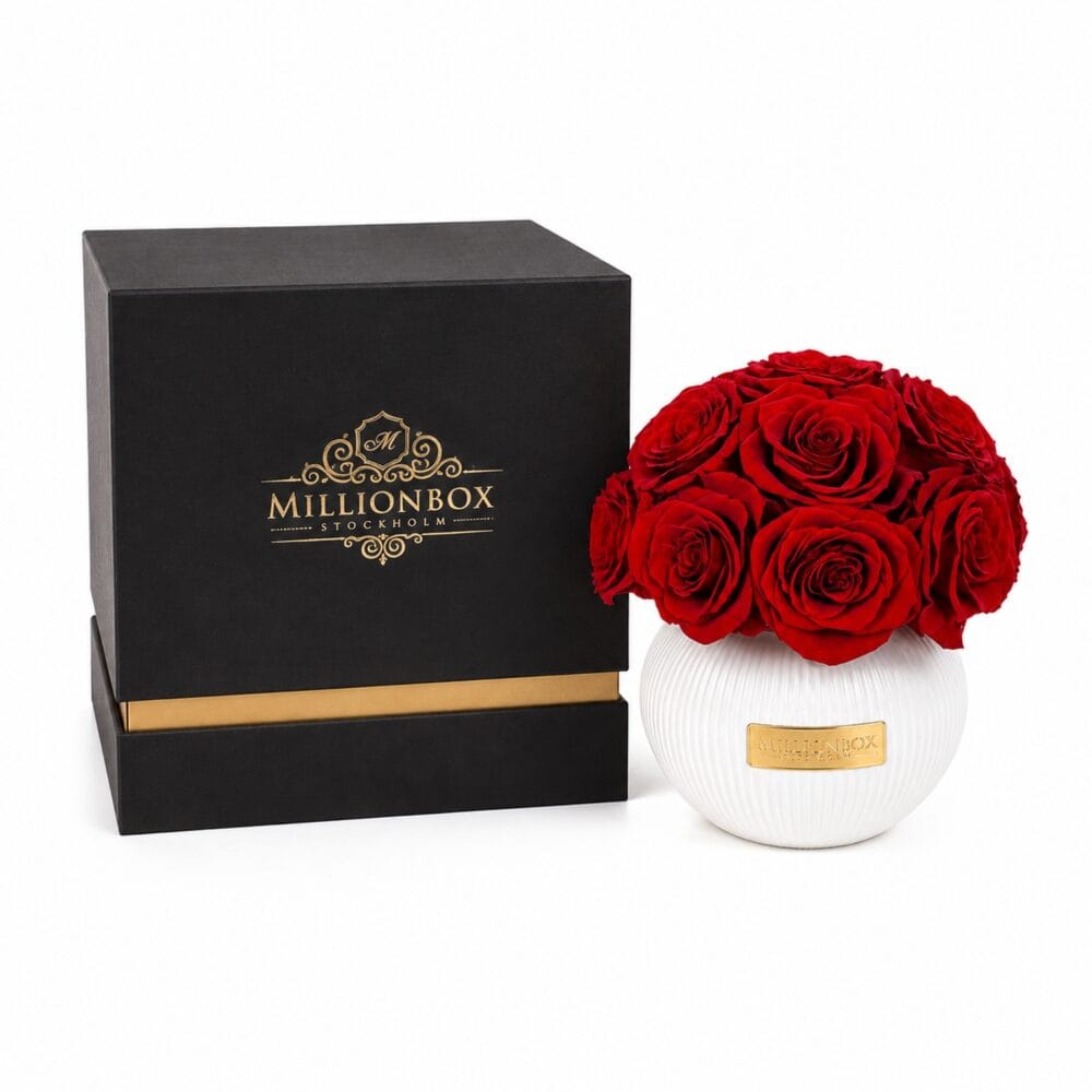 Lavinia Vase Röd med presentbox Millionbox
